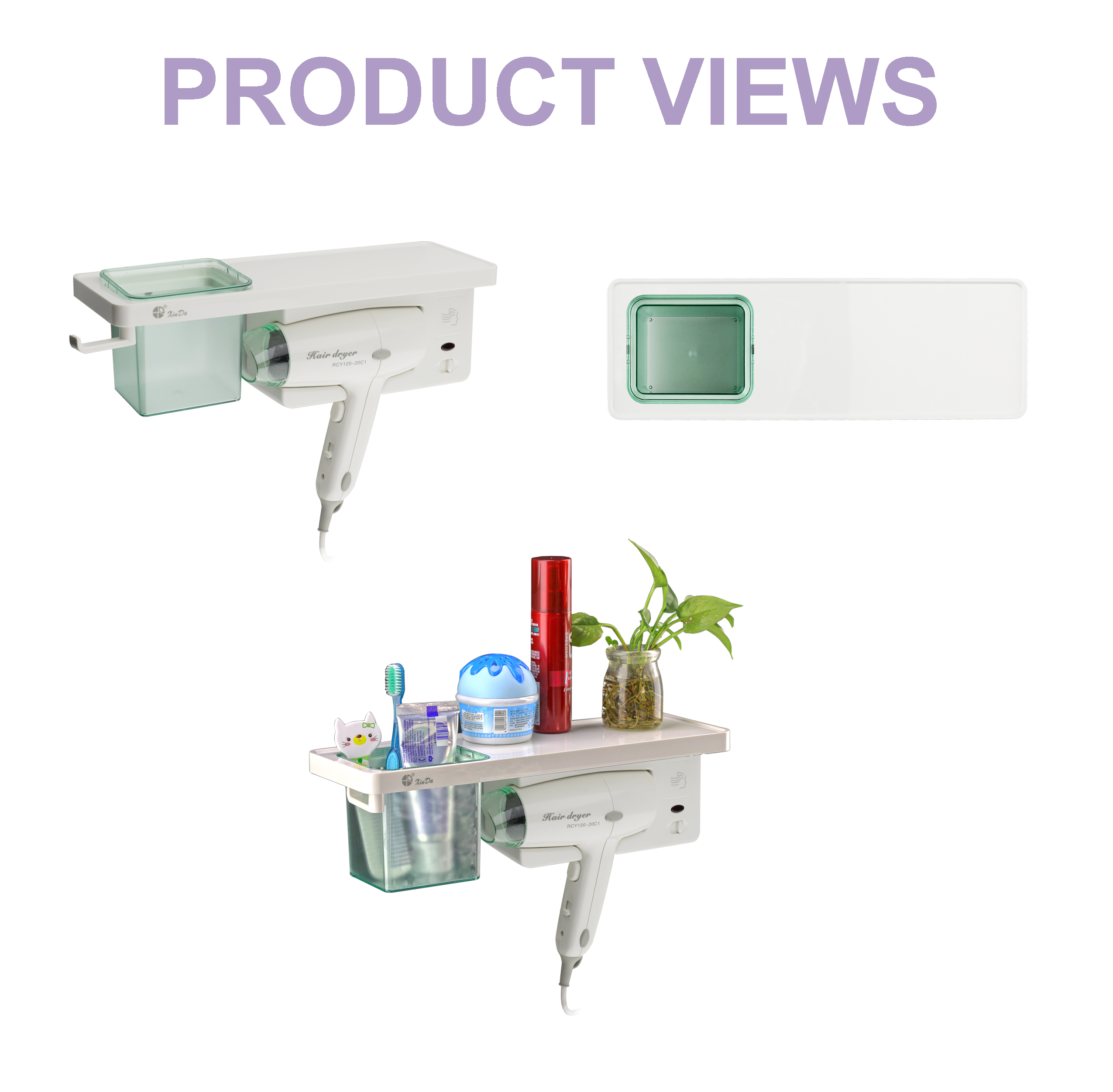 Uso seguro del baño Mini eléctrico Salón profesional Hotel ABS Plástico Blanco Secador de peloEl XINDA RCY-120 21C1
