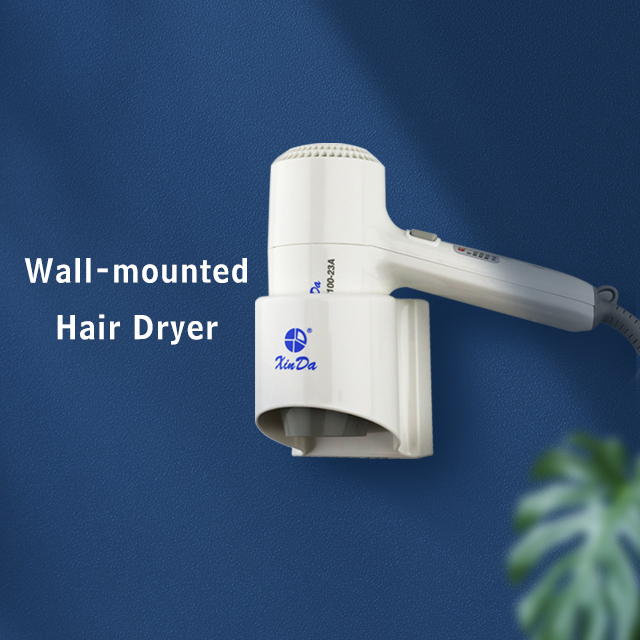 Secador de pelo de hotel con secador de pelo de baño montado en la pared y no fácil de caer Hotel