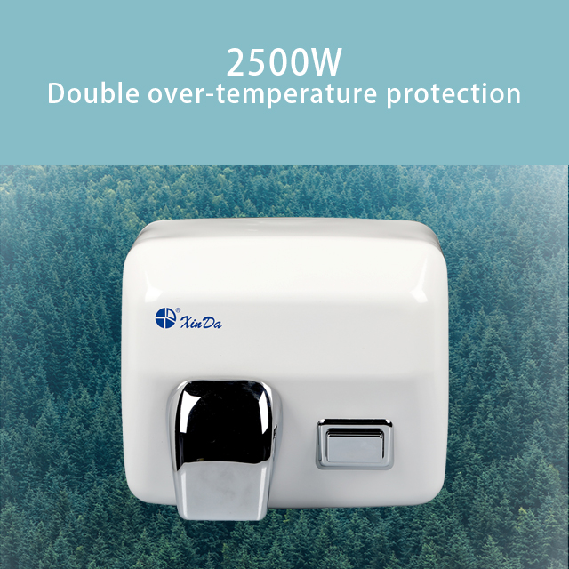 El secador de manos Xinda GSQ 250C estilo clásico de China (blanco) Sensor de inducción infrarrojo automático de acero inoxidable montado en la pared