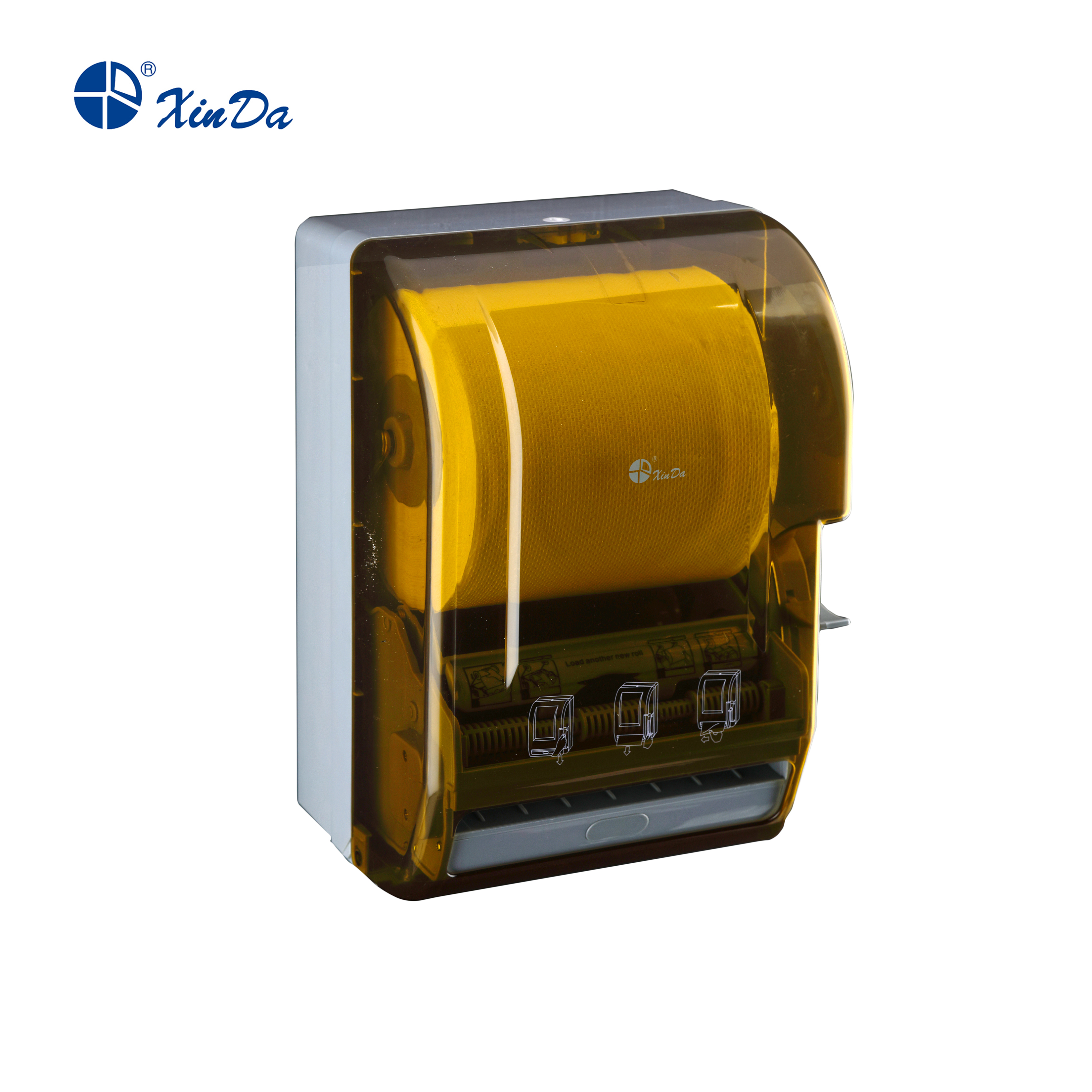 Dispensador de toallas de papel ABC Plástico Montado en la pared con protección con llave Dispensador de papel manual El Xinda CZQ20S