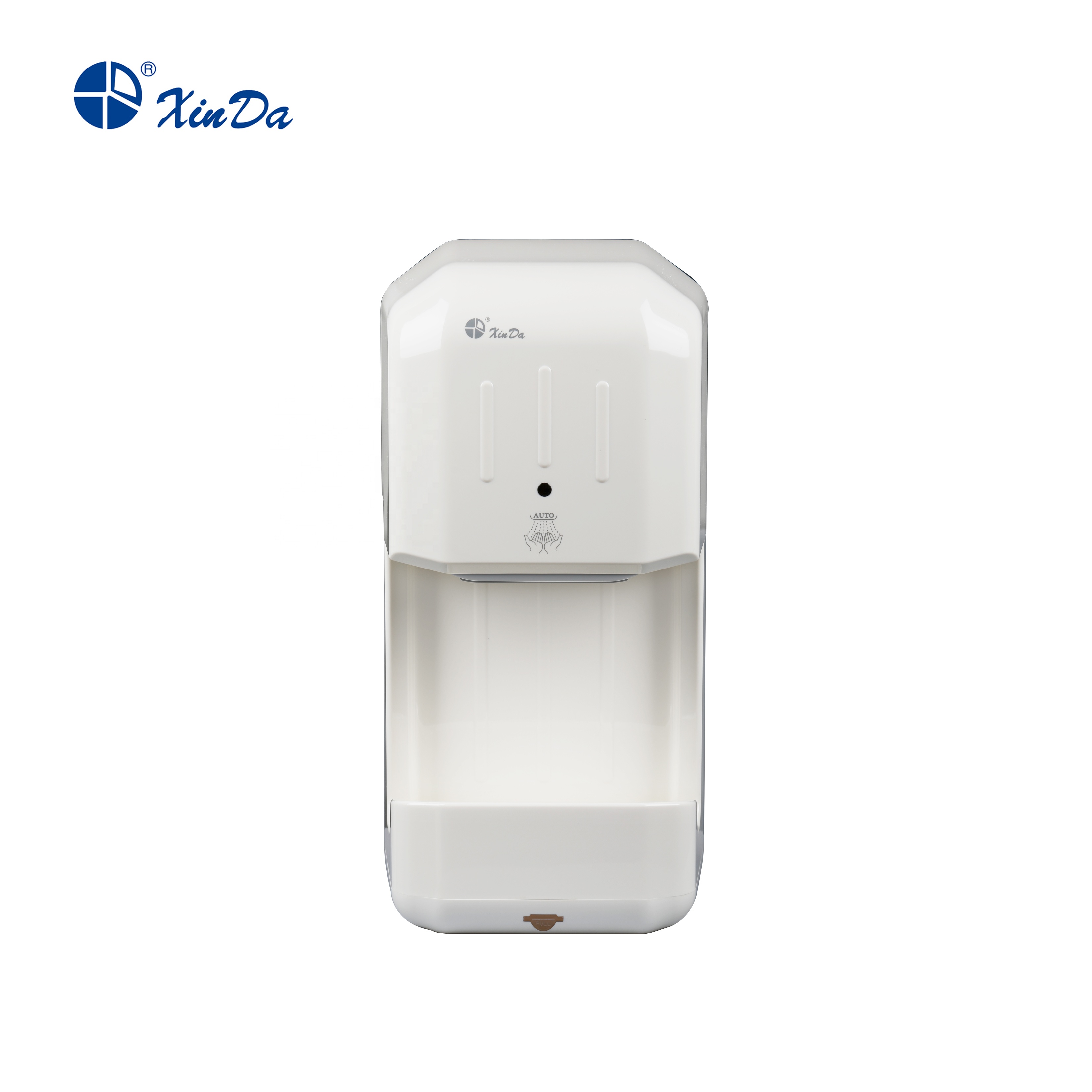 El secador de manos Xinda GSQ 88 elegante (blanco) sensor de inducción de infrarrojos automático con colector de bandeja de agua montado en la pared