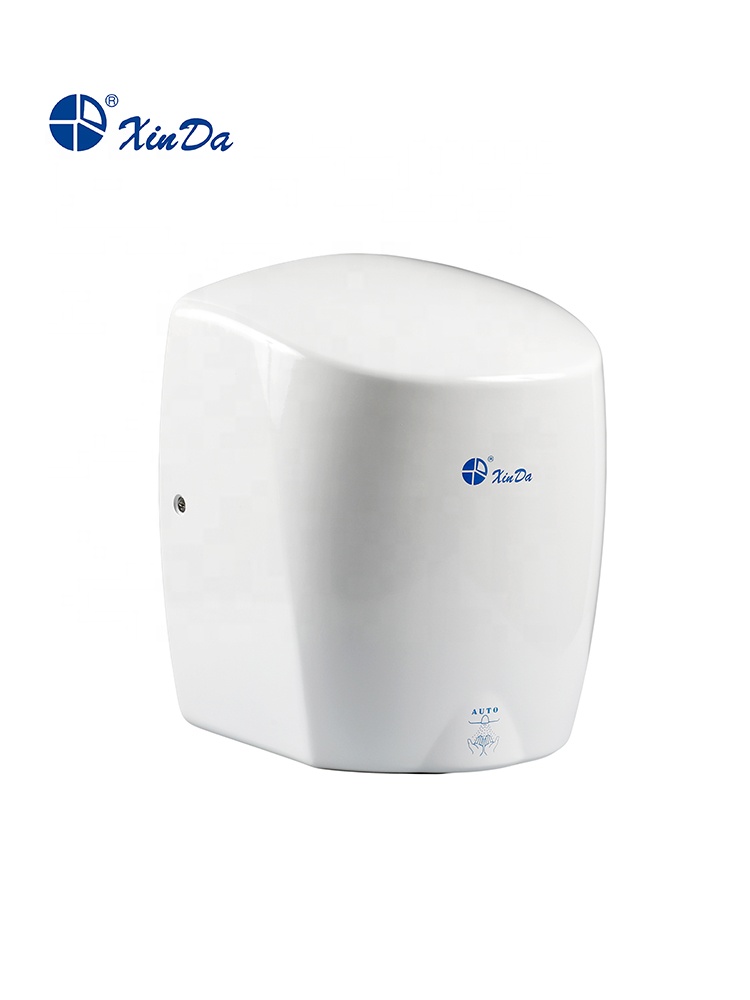 Secador de manos Xinda GSQ 87 elegante (blanco) Sensor de inducción infrarrojo automático de acero inoxidable montado en la pared