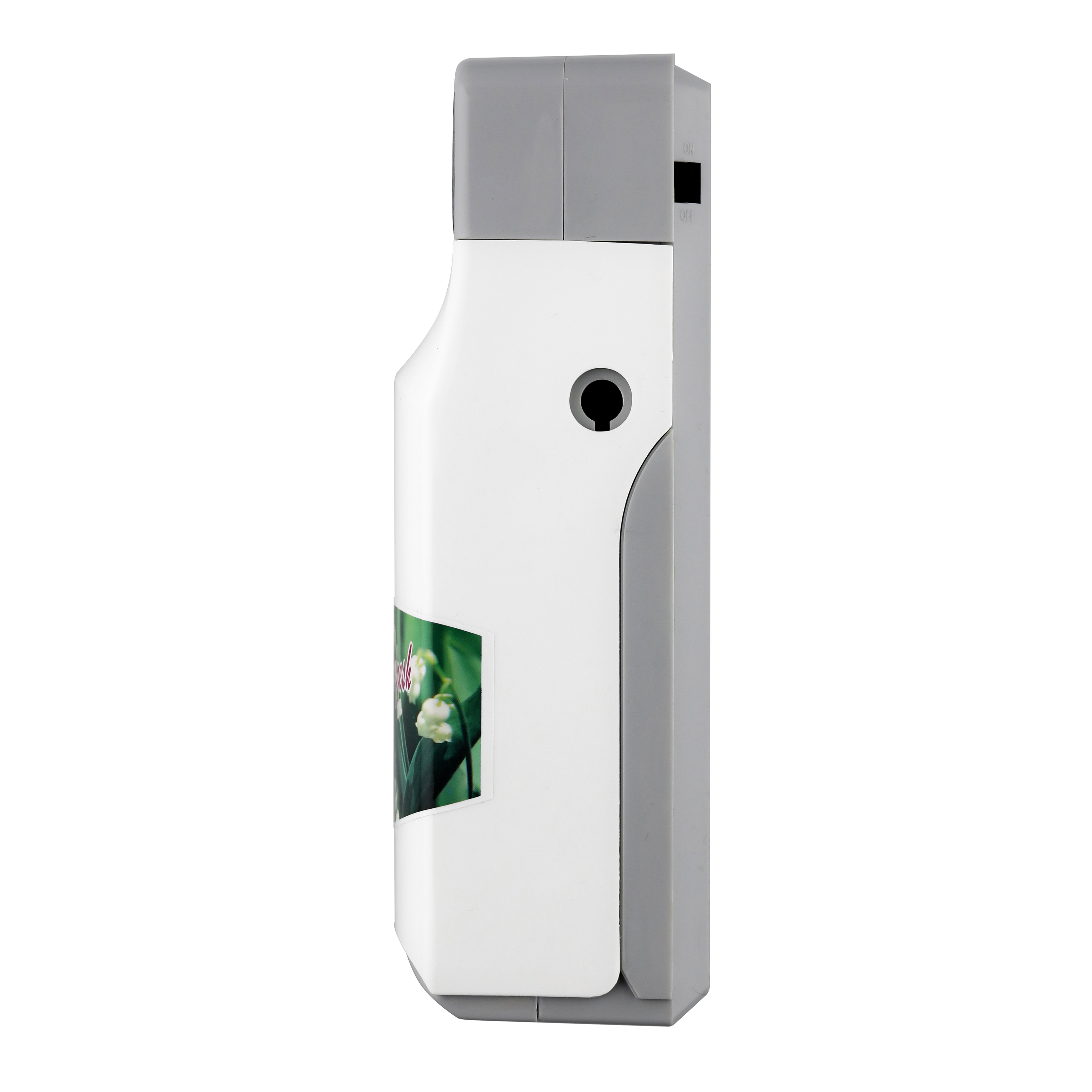 Dispensador de aerosol de perfume montado en la pared para ambientador de aire automático con pilas